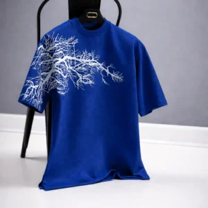 BLUE OVERSIZED TEE-SHIRT