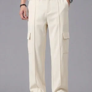 Beige Pocket Cargo Trouser