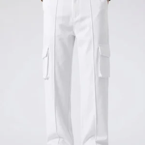 White Pocket Cargo Trouser